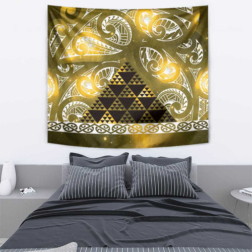 Matariki New Zealand Tapestry NZ Niho Taniwha Maori New Year Yellow Galaxy