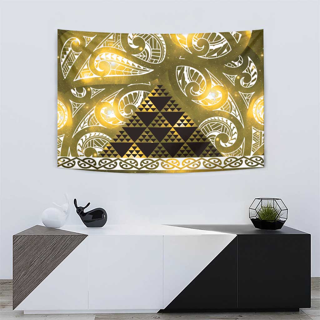 Matariki New Zealand Tapestry NZ Niho Taniwha Maori New Year Yellow Galaxy