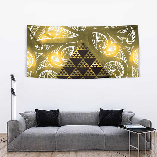 Matariki New Zealand Tapestry NZ Niho Taniwha Maori New Year Yellow Galaxy