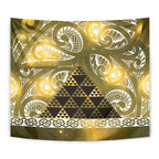 Matariki New Zealand Tapestry NZ Niho Taniwha Maori New Year Yellow Galaxy