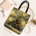 Matariki New Zealand Tote Bag NZ Niho Taniwha Maori New Year Yellow Galaxy