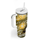 Matariki New Zealand Tumbler With Handle NZ Niho Taniwha Maori New Year Yellow Galaxy