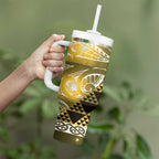 Matariki New Zealand Tumbler With Handle NZ Niho Taniwha Maori New Year Yellow Galaxy