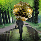 Matariki New Zealand Umbrella NZ Niho Taniwha Maori New Year Yellow Galaxy