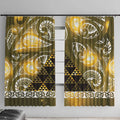 Matariki New Zealand Window Curtain NZ Niho Taniwha Maori New Year Yellow Galaxy