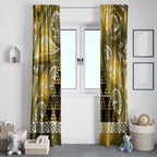 Matariki New Zealand Window Curtain NZ Niho Taniwha Maori New Year Yellow Galaxy