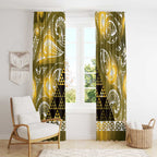 Matariki New Zealand Window Curtain NZ Niho Taniwha Maori New Year Yellow Galaxy