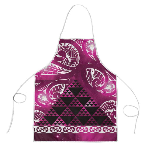 Matariki New Zealand Apron NZ Niho Taniwha Maori New Year Pink Galaxy