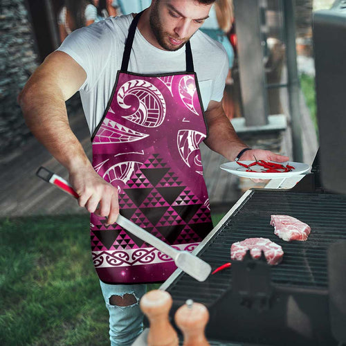 Matariki New Zealand Apron NZ Niho Taniwha Maori New Year Pink Galaxy