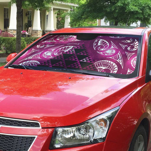 Matariki New Zealand Auto Sun Shade NZ Niho Taniwha Maori New Year Pink Galaxy