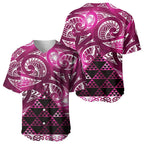 Matariki New Zealand Baseball Jersey NZ Niho Taniwha Maori New Year Pink Galaxy