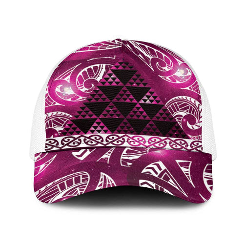 Matariki New Zealand Baseball Net Cap NZ Niho Taniwha Maori New Year Pink Galaxy