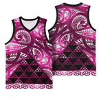 Matariki New Zealand Basketball Jersey NZ Niho Taniwha Maori New Year Pink Galaxy