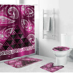 Matariki New Zealand Bathroom Set NZ Niho Taniwha Maori New Year Pink Galaxy