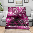 Matariki New Zealand Blanket NZ Niho Taniwha Maori New Year Pink Galaxy