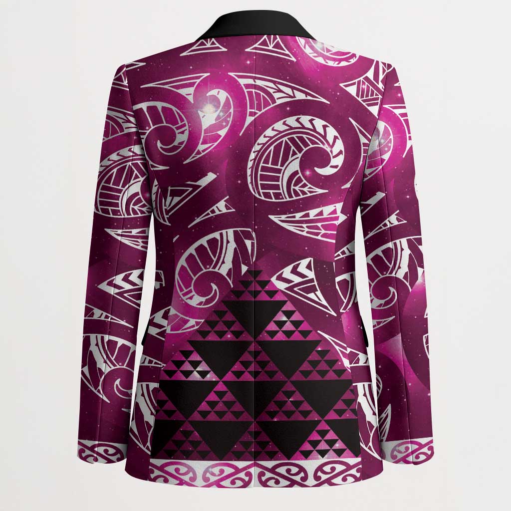 Matariki New Zealand Blazer NZ Niho Taniwha Maori New Year Pink Galaxy