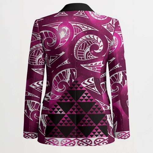 Matariki New Zealand Blazer NZ Niho Taniwha Maori New Year Pink Galaxy