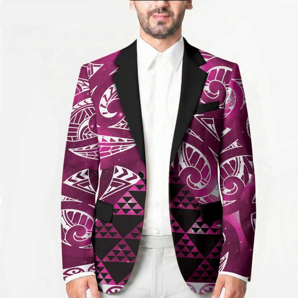 Matariki New Zealand Blazer NZ Niho Taniwha Maori New Year Pink Galaxy