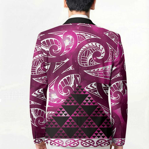Matariki New Zealand Blazer NZ Niho Taniwha Maori New Year Pink Galaxy