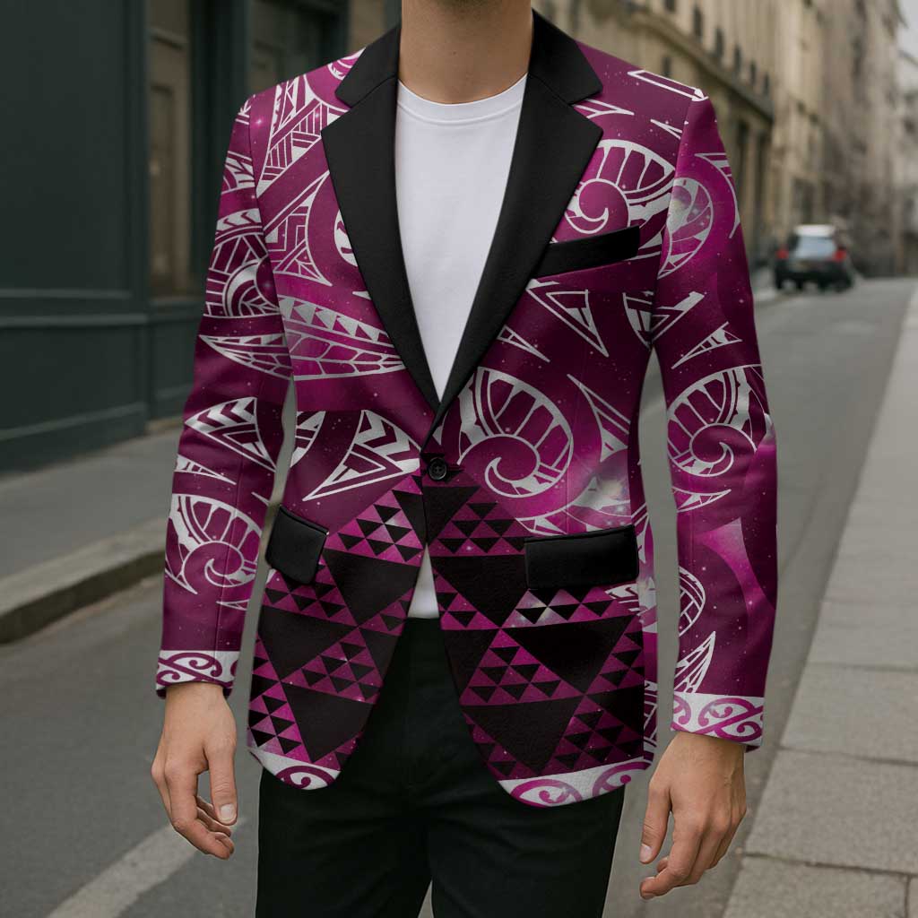Matariki New Zealand Blazer NZ Niho Taniwha Maori New Year Pink Galaxy