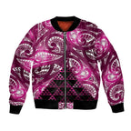 Matariki New Zealand Bomber Jacket NZ Niho Taniwha Maori New Year Pink Galaxy