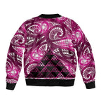 Matariki New Zealand Bomber Jacket NZ Niho Taniwha Maori New Year Pink Galaxy