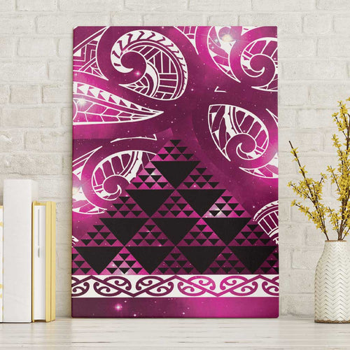 Matariki New Zealand Canvas Wall Art NZ Niho Taniwha Maori New Year Pink Galaxy