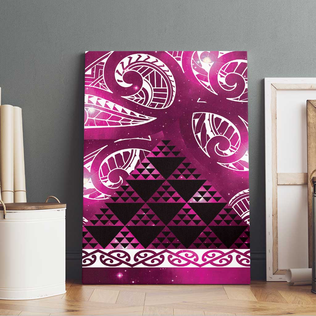 Matariki New Zealand Canvas Wall Art NZ Niho Taniwha Maori New Year Pink Galaxy