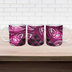Matariki New Zealand Ceramic Mug NZ Niho Taniwha Maori New Year Pink Galaxy