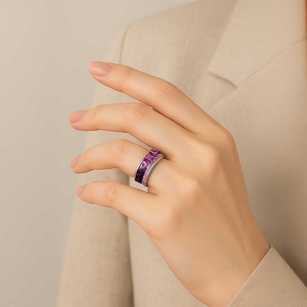 Matariki New Zealand Classic Ring NZ Niho Taniwha Maori New Year Pink Galaxy