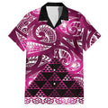 Matariki New Zealand Hawaiian Shirt NZ Niho Taniwha Maori New Year Pink Galaxy