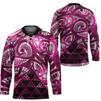 Matariki New Zealand Hockey Jersey NZ Niho Taniwha Maori New Year Pink Galaxy