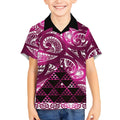 Matariki New Zealand Kid Hawaiian Shirt NZ Niho Taniwha Maori New Year Pink Galaxy