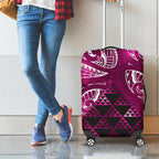 Matariki New Zealand Luggage Cover NZ Niho Taniwha Maori New Year Pink Galaxy