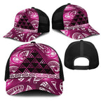 Matariki New Zealand Mesh Trucker Cap NZ Niho Taniwha Maori New Year Pink Galaxy