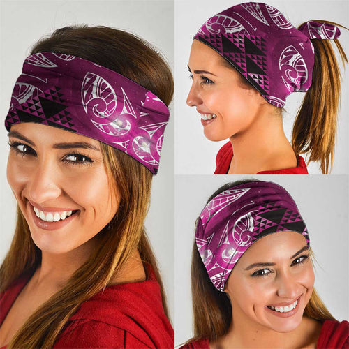Matariki New Zealand Neck Gaiter NZ Niho Taniwha Maori New Year Pink Galaxy