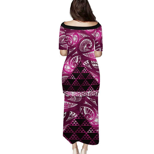 Matariki New Zealand Puletasi NZ Niho Taniwha Maori New Year Pink Galaxy