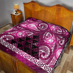 Matariki New Zealand Quilt NZ Niho Taniwha Maori New Year Pink Galaxy