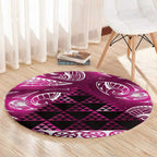 Matariki New Zealand Round Carpet NZ Niho Taniwha Maori New Year Pink Galaxy