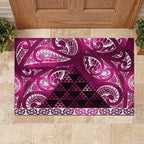 Matariki New Zealand Rubber Doormat NZ Niho Taniwha Maori New Year Pink Galaxy