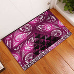Matariki New Zealand Rubber Doormat NZ Niho Taniwha Maori New Year Pink Galaxy