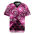 Matariki New Zealand Rugby Jersey NZ Niho Taniwha Maori New Year Pink Galaxy