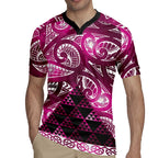 Matariki New Zealand Rugby Jersey NZ Niho Taniwha Maori New Year Pink Galaxy