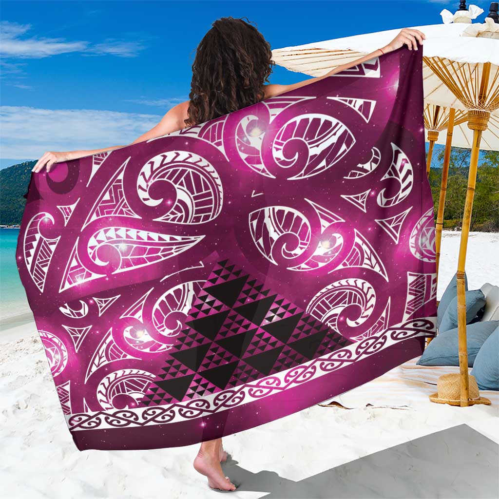 Matariki New Zealand Sarong NZ Niho Taniwha Maori New Year Pink Galaxy