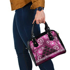 Matariki New Zealand Shoulder Handbag NZ Niho Taniwha Maori New Year Pink Galaxy