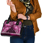 Matariki New Zealand Shoulder Handbag NZ Niho Taniwha Maori New Year Pink Galaxy