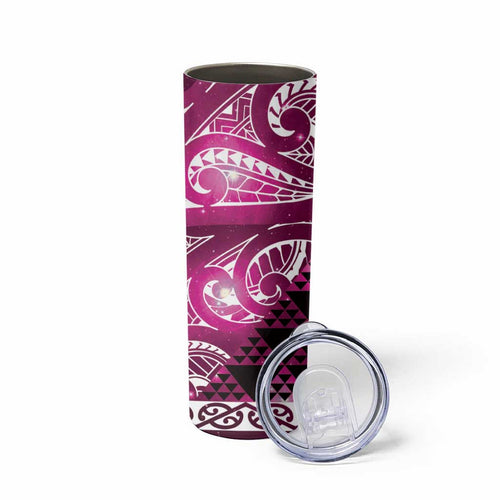 Matariki New Zealand Skinny Tumbler NZ Niho Taniwha Maori New Year Pink Galaxy