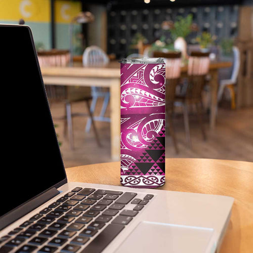 Matariki New Zealand Skinny Tumbler NZ Niho Taniwha Maori New Year Pink Galaxy