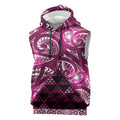 Matariki New Zealand Sleeveless Hoodie NZ Niho Taniwha Maori New Year Pink Galaxy