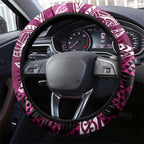 Matariki New Zealand Steering Wheel Cover NZ Niho Taniwha Maori New Year Pink Galaxy